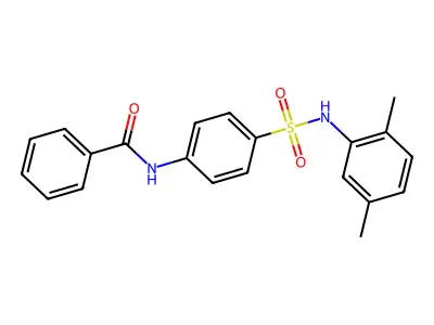N-[4-[(2,5-dimethylphenyl)sulfamoyl]phenyl]benzamide structure