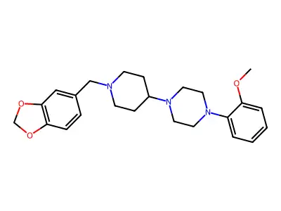 1-[1-(1,3-Benzodioxol-5-ylmethyl)piperidin-4-yl]-4-(2-methoxyphenyl)piperazine structure