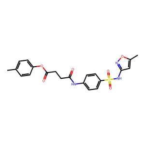 4-methylphenyl 4-[(4-{[(5-methyl-3-isoxazolyl)amino]sulfonyl}phenyl)amino]-4-oxobutanoate structure