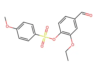 2-Ethoxy-4-formylphenyl 4-methoxybenzenesulfonate structure