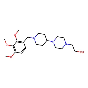 2-[4-[1-[(2,3,4-Trimethoxyphenyl)methyl]piperidin-4-yl]piperazin-1-yl]ethanol structure