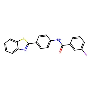 N-[4-(1,3-benzothiazol-2-yl)phenyl]-3-iodobenzamide structure
