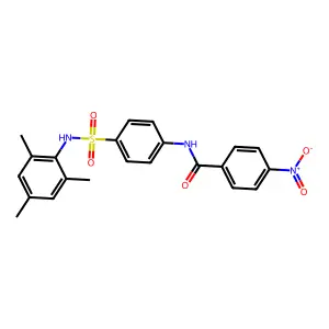 N-{4-[(mesitylamino)sulfonyl]phenyl}-4-nitrobenzamide structure