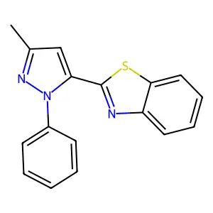 Benzothiazole, 2-(3-methyl-1-phenyl-1H-pyrazol-5-yl)- structure