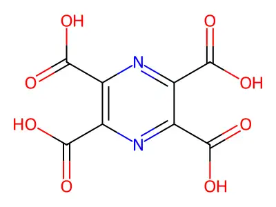 Pyrazinetetracarboxylic acid structure