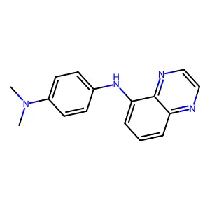 N,N-dimethyl-N'-(quinoxalin-5-yl)benzene-1,4-diamine structure