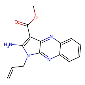 methyl 2-amino-1-(prop-2-en-1-yl)-1H-pyrrolo[2,3-b]quinoxaline-3-carboxylate structure