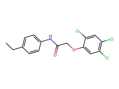 N-(4-ethylphenyl)-2-(2,4,5-trichlorophenoxy)acetamide structure