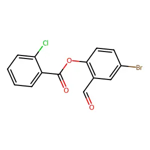 4-Bromo-2-formylphenyl 2-chlorobenzoate structure