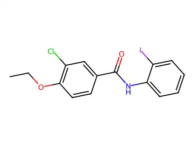 3-chloro-4-ethoxy-N-(2-iodophenyl)benzamide structure