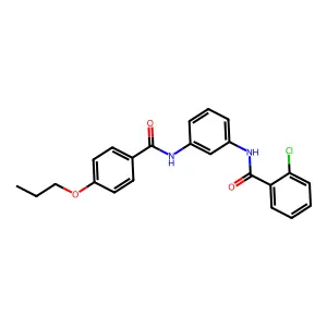 2-chloro-N-[3-[(4-propoxybenzoyl)amino]phenyl]benzamide structure