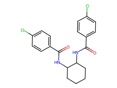 4-chloro-N-[2-[(4-chlorobenzoyl)amino]cyclohexyl]benzamide structure