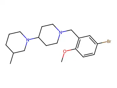1-[(5-Bromo-2-methoxyphenyl)methyl]-4-(3-methylpiperidin-1-yl)piperidine structure