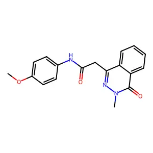 N-(4-methoxyphenyl)-2-(3-methyl-4-oxo-3,4-dihydrophthalazin-1-yl)acetamide structure