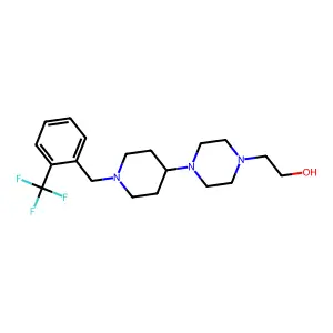 2-(4-{1-[2-(Trifluoromethyl)benzyl]piperidin-4-yl}piperazin-1-yl)ethanol structure