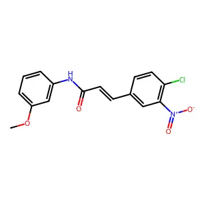 (E)-3-(4-chloro-3-nitrophenyl)-N-(3-methoxyphenyl)prop-2-enamide structure