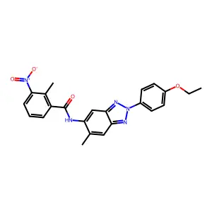 N-[2-(4-ethoxyphenyl)-6-methylbenzotriazol-5-yl]-2-methyl-3-nitrobenzamide structure
