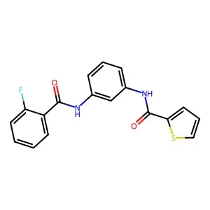 N-{3-[(2-fluorobenzoyl)amino]phenyl}-2-thiophenecarboxamide structure
