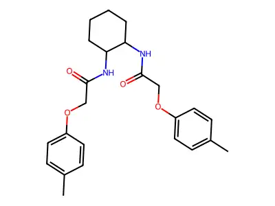 2-(4-methylphenoxy)-N-[2-[[2-(4-methylphenoxy)acetyl]amino]cyclohexyl]acetamide structure