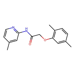 2-(2,5-dimethylphenoxy)-N-(4-methylpyridin-2-yl)acetamide structure