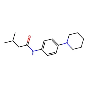 3-methyl-N-(4-piperidinophenyl)butanamide structure