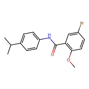 5-bromo-2-methoxy-N-(4-propan-2-ylphenyl)benzamide structure