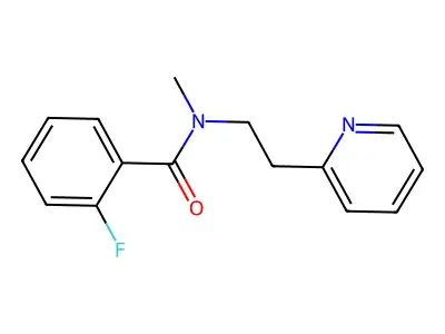 2-fluoro-N-methyl-N-(2-pyridin-2-ylethyl)benzamide structure