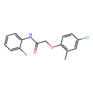 2-(4-chloro-2-methylphenoxy)-N-(2-iodophenyl)acetamide structure
