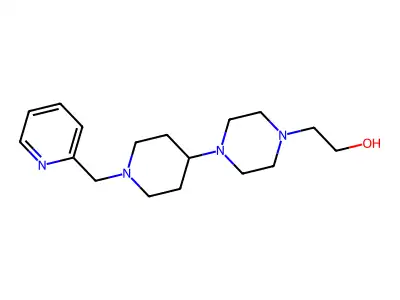 2-[4-[1-(Pyridin-2-ylmethyl)piperidin-4-yl]piperazin-1-yl]ethanol structure