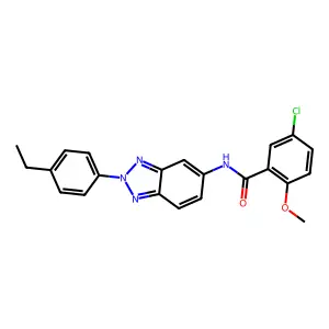 5-chloro-N-[2-(4-ethylphenyl)benzotriazol-5-yl]-2-methoxybenzamide structure