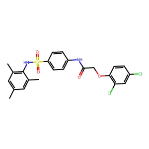 2-(2,4-dichlorophenoxy)-N-{4-[(mesitylamino)sulfonyl]phenyl}acetamide structure