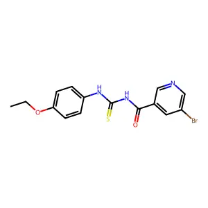 5-bromo-N-[(4-ethoxyphenyl)carbamothioyl]pyridine-3-carboxamide structure