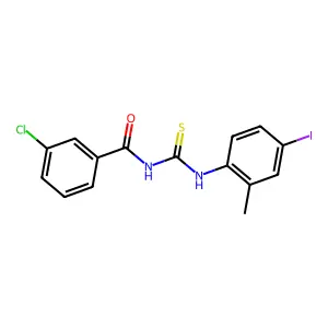 3-chloro-N-[(4-iodo-2-methylphenyl)carbamothioyl]benzamide structure
