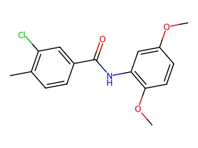 3-chloro-N-(2,5-dimethoxyphenyl)-4-methylbenzamide structure