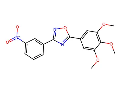 3-(3-Nitrophenyl)-5-(3,4,5-trimethoxyphenyl)-1,2,4-oxadiazole structure