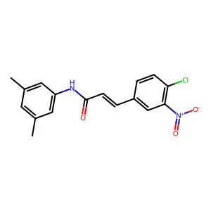 (E)-3-(4-chloro-3-nitrophenyl)-N-(3,5-dimethylphenyl)prop-2-enamide structure