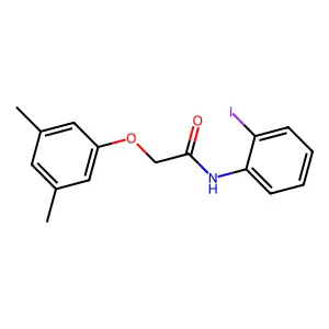 2-(3,5-dimethylphenoxy)-N-(2-iodophenyl)acetamide structure
