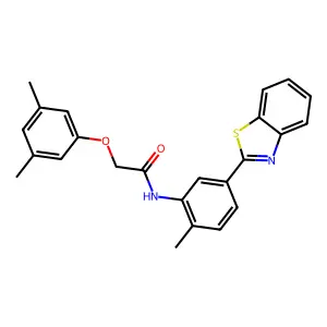 N-[5-(1,3-benzothiazol-2-yl)-2-methylphenyl]-2-(3,5-dimethylphenoxy)acetamide structure