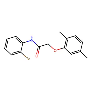 N-(2-bromophenyl)-2-(2,5-dimethylphenoxy)acetamide structure