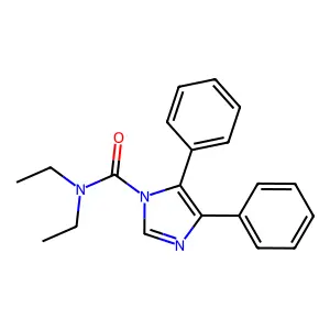 N,N-diethyl-4,5-diphenyl-1H-imidazole-1-carboxamide structure
