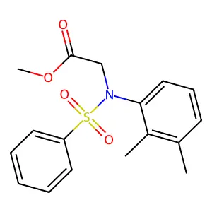 Methyl N-(2,3-dimethylphenyl)-N-(phenylsulfonyl)glycinate structure