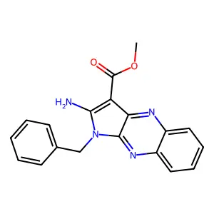 methyl 2-amino-1-benzyl-1H-pyrrolo[2,3-b]quinoxaline-3-carboxylate structure