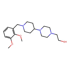 2-[4-[1-[(2,3-Dimethoxyphenyl)methyl]piperidin-4-yl]piperazin-1-yl]ethanol structure