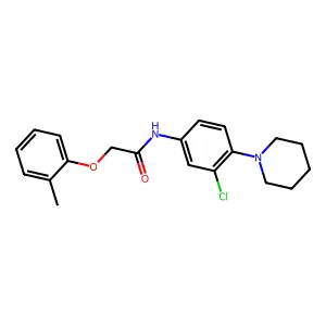 N-(3-chloro-4-piperidin-1-ylphenyl)-2-(2-methylphenoxy)acetamide structure