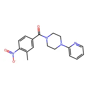 (3-Methyl-4-nitrophenyl)-(4-pyridin-2-ylpiperazin-1-yl)methanone structure