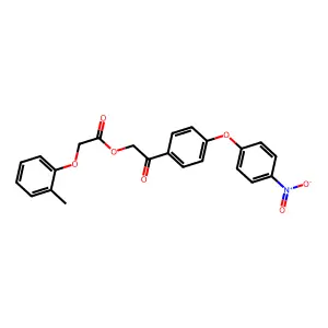 2-[4-(4-Nitrophenoxy)phenyl]-2-oxoethyl (2-methylphenoxy)acetate structure