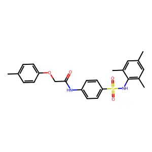 N-{4-[(mesitylamino)sulfonyl]phenyl}-2-(4-methylphenoxy)acetamide structure
