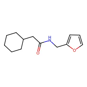2-cyclohexyl-N-(furan-2-ylmethyl)acetamide structure