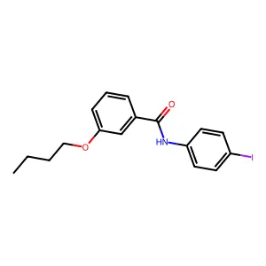 3-butoxy-N-(4-iodophenyl)benzamide structure