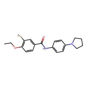 3-bromo-4-ethoxy-N-(4-pyrrolidin-1-ylphenyl)benzamide structure